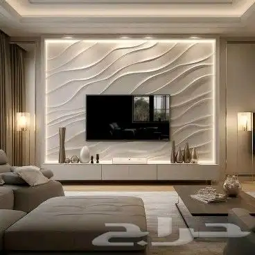 تصميم وتنفيذ جميع حفر 3d لوحات جدارية وديكورات خشبي والأثاث 20