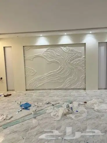تصميم وتنفيذ جميع حفر 3d لوحات جدارية وديكورات خشبي والأثاث 1