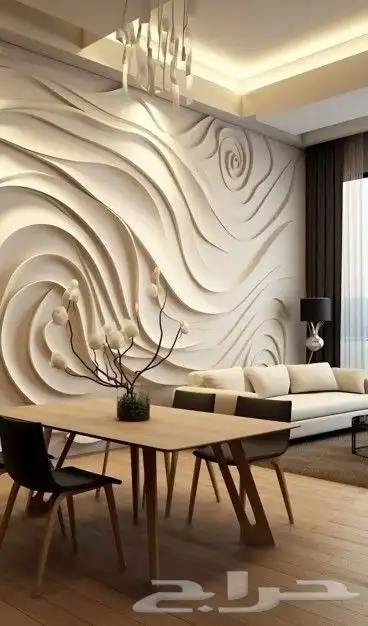 تصميم وتنفيذ جميع حفر 3d لوحات جدارية وديكورات خشبي والأثاث 38