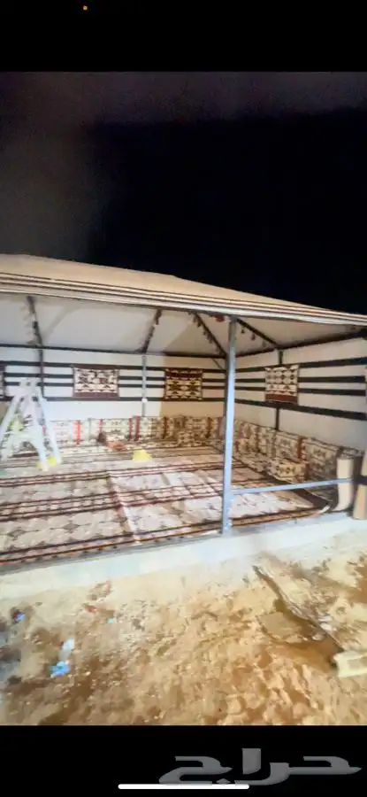 بيوت شعر ع هيكل حديد كامل بدون اطناب 24