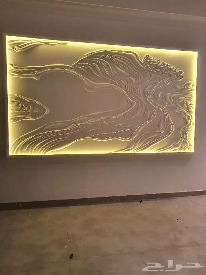 تصميم وتنفيذ جميع حفر 3d لوحات جدارية وديكورات خشبي والأثاث 43