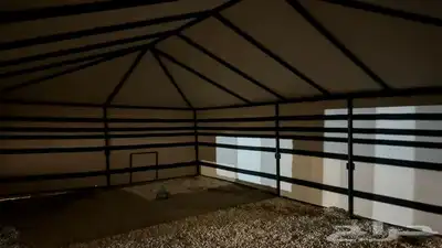 بيوت شعر ع هيكل حديد كامل بدون اطناب 10