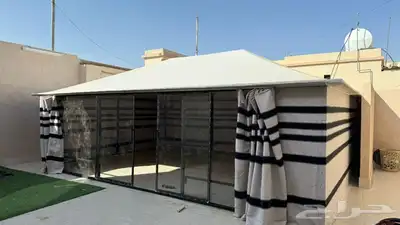 بيوت شعر ع هيكل حديد كامل بدون اطناب 5