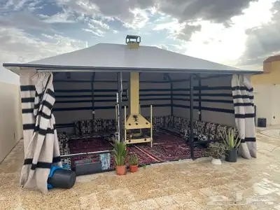 بيوت شعر ع هيكل حديد كامل بدون اطناب 26