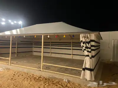 بيوت شعر ع هيكل حديد كامل بدون اطناب 21