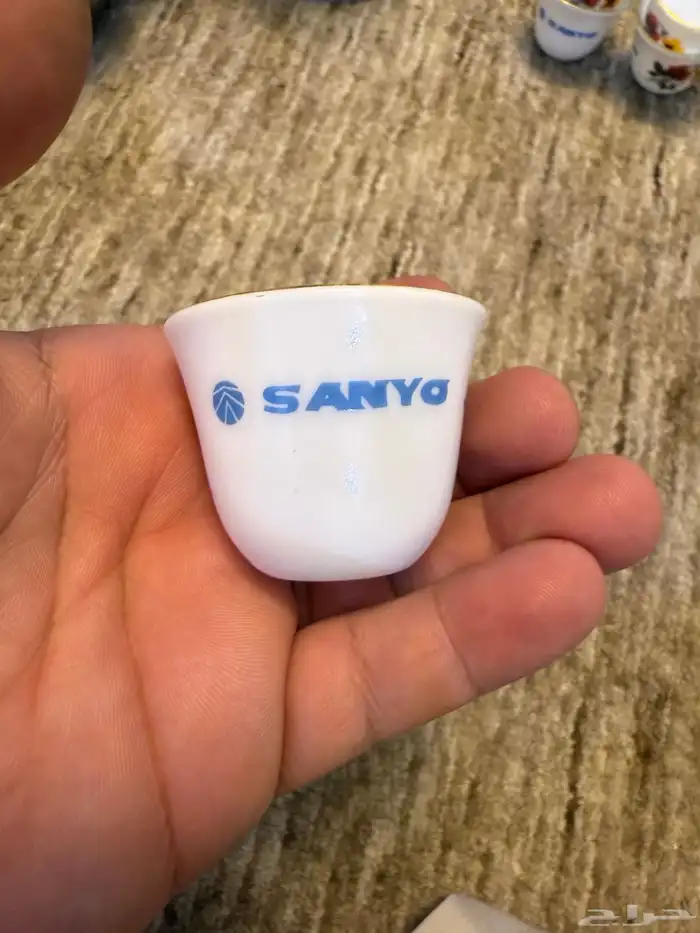 زمزمية اهلا وسهلا قديمة وفناجيل قهوة دعاية سانيو وابريق 4