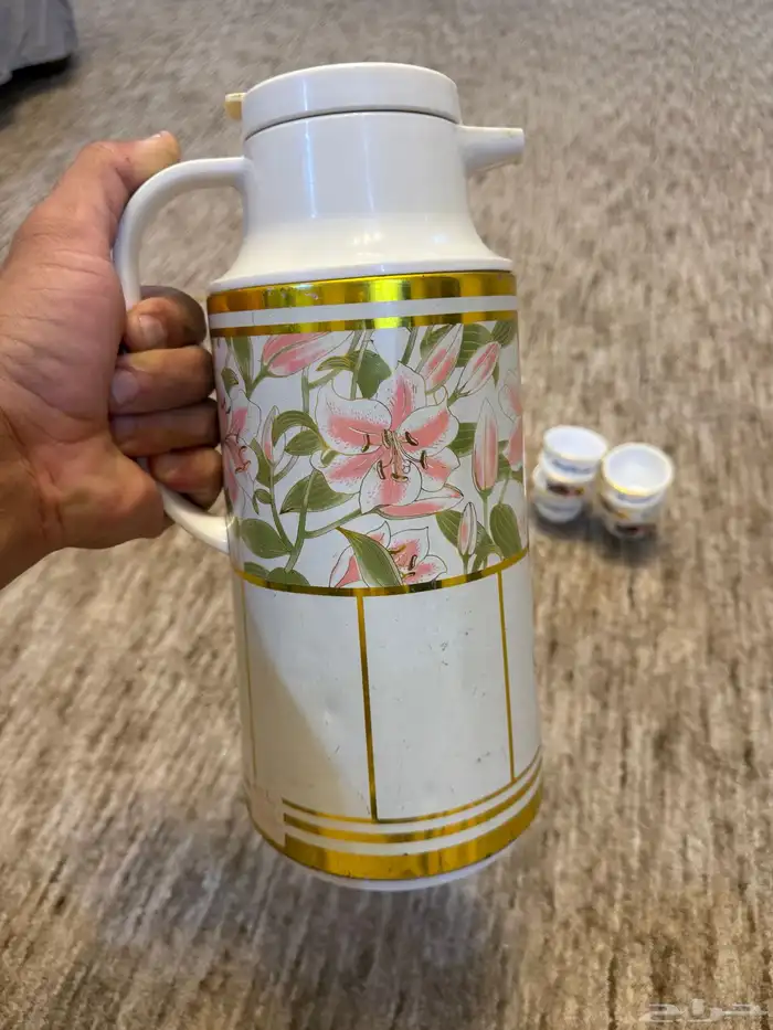 زمزمية اهلا وسهلا قديمة وفناجيل قهوة دعاية سانيو وابريق 5