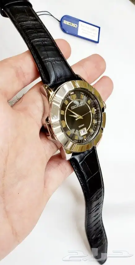 ساعة سيكو اليابانية الاصلية جلد بتاريخ للرجال للبيع بسعر500 1