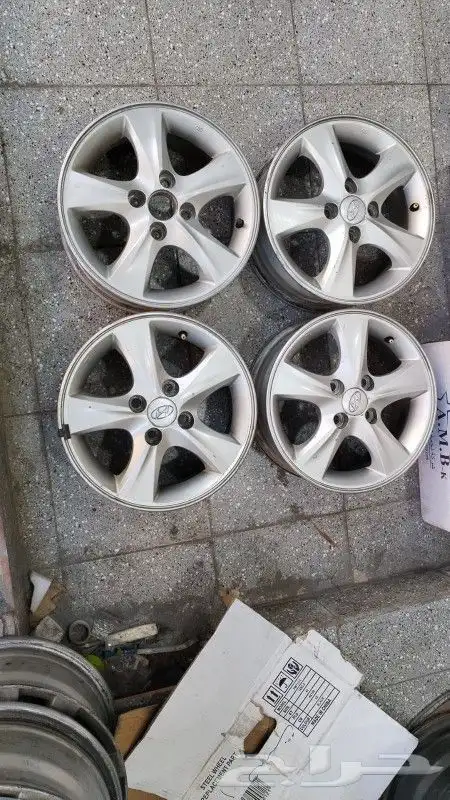 جنوط اكسنت هونداي كروم الأصلي وكاله موديل 2010 مقاس 14 1