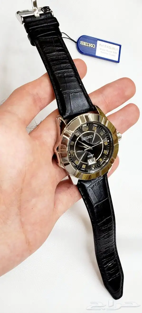 ساعة سيكو اليابانية الاصلية جلد بتاريخ للرجال للبيع بسعر500 2