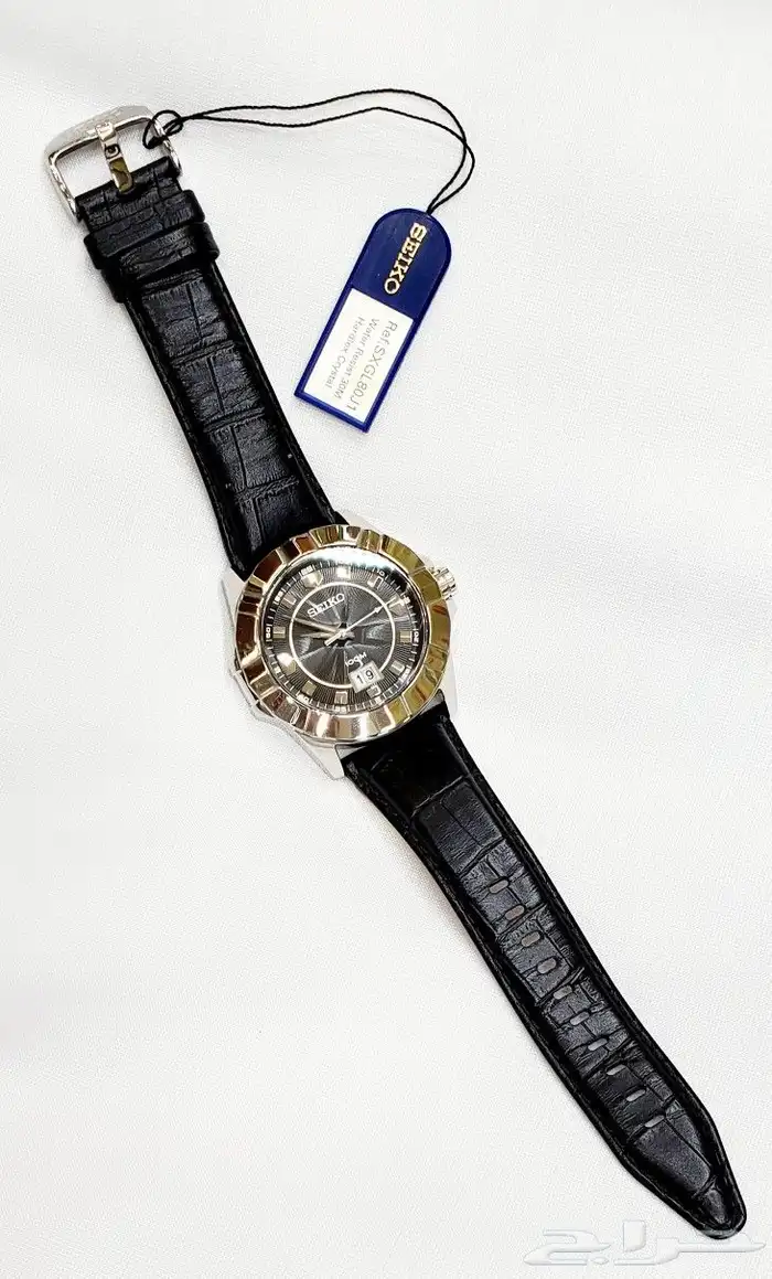 ساعة سيكو اليابانية الاصلية جلد بتاريخ للرجال للبيع بسعر500 4