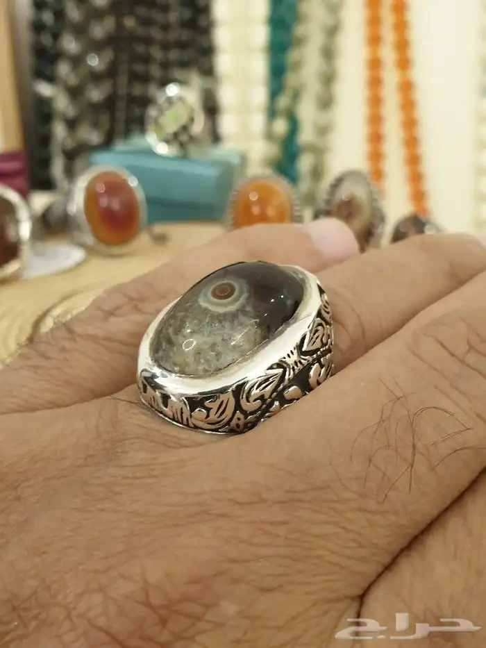خاتم عقيق سليماني عين برمش توووب 1