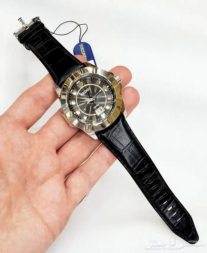 ساعة سيكو اليابانية الاصلية جلد بتاريخ للرجال للبيع بسعر500 5