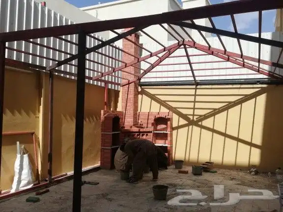تلبيس قماش مشب نار مجالس عربية 2