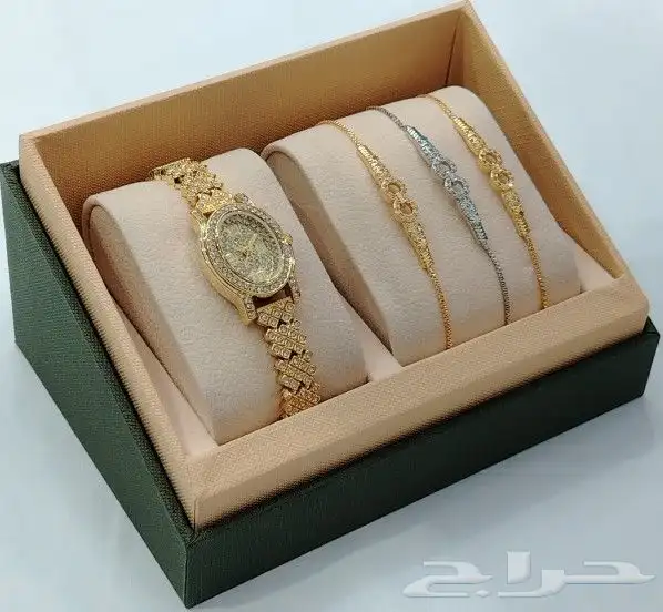 ساعات مع اساور زركون نسائي 14