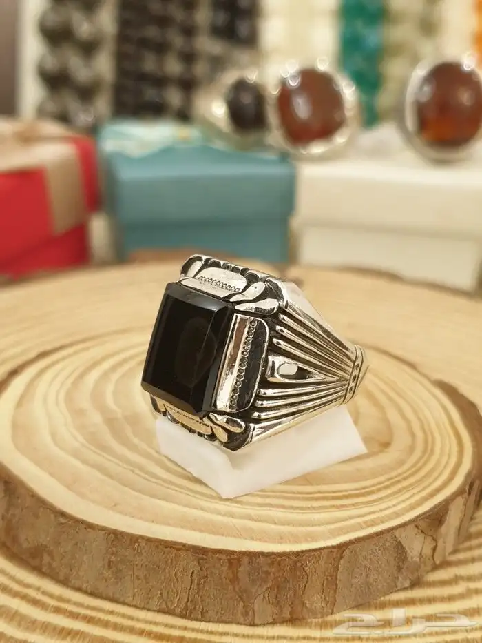 خاتم عقيق يماني شفه ترابيه 1