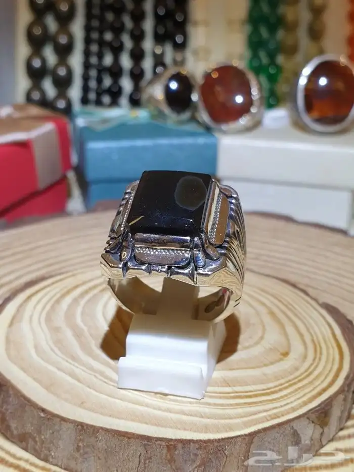 خاتم عقيق يماني شفه ترابيه 9