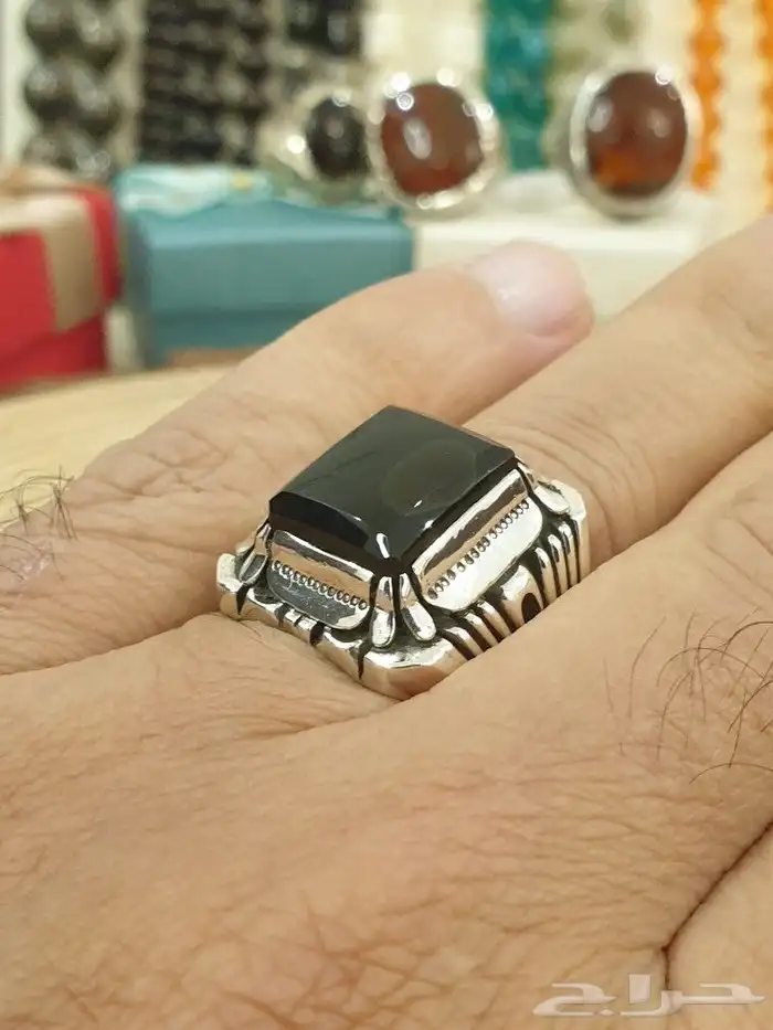 خاتم عقيق يماني شفه ترابيه 6