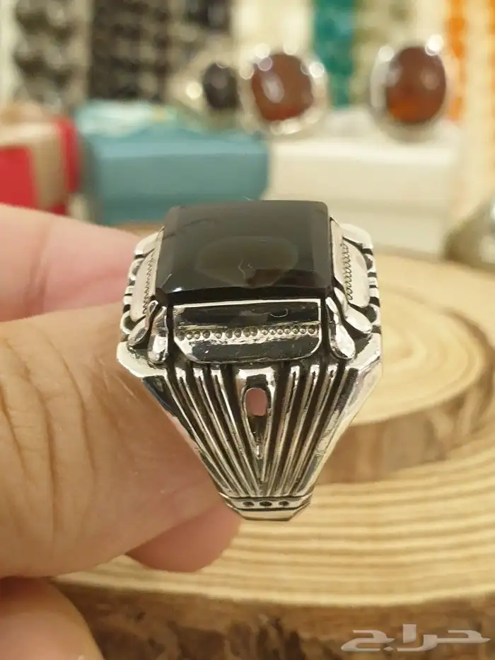 خاتم عقيق يماني شفه ترابيه 2