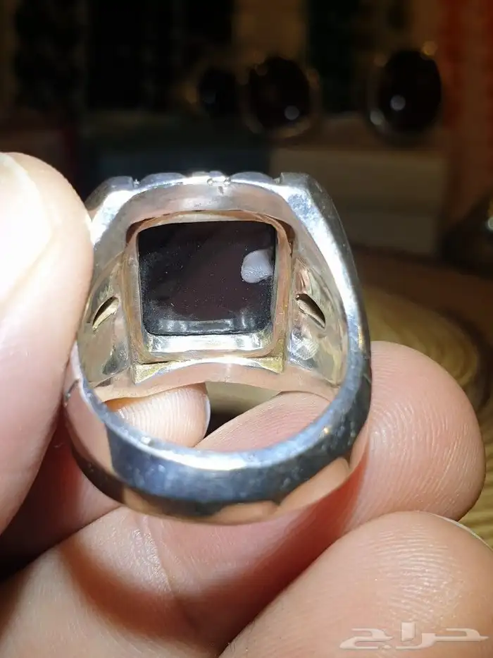 خاتم عقيق يماني شفه ترابيه 12