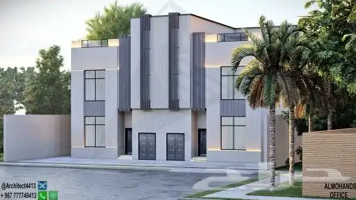 تصميم واجهات فيلا مودرن تصميم خارجي 1