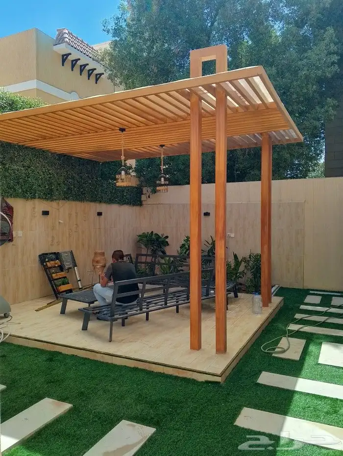 تنسيق حدائق شلالات نوفير مظلات جلسات شتويه 2