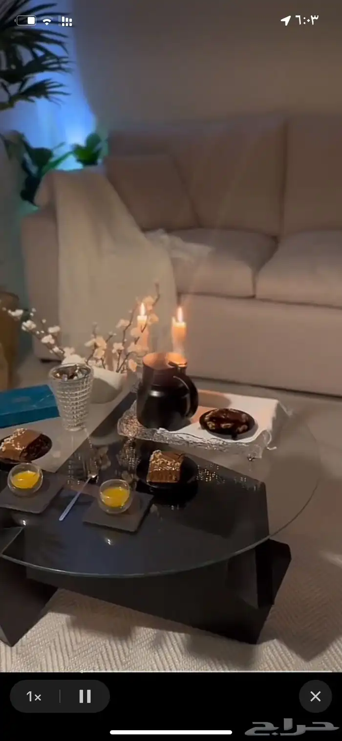 كنب وطاولة وابجوره وفرشه جلسة كامله 6