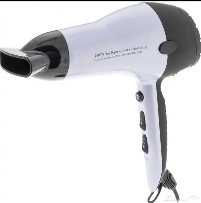 مجفف شعر سينكور 2000 وات ابيض  اسود 1