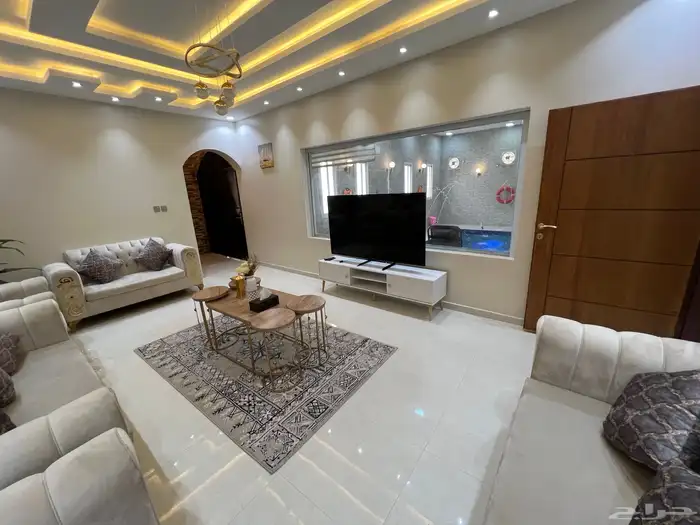 شاليه تولين في الشقيق يوجد مسبحين داخل وخارج وملعب صابوني 12