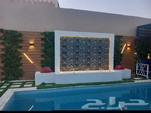 شلالات تنسيق حدائق بالرياض 4