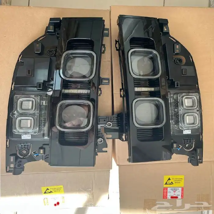 جناح ديفندر نسافات بشعار لاندروفر كشافات LED رفارف اسود 80