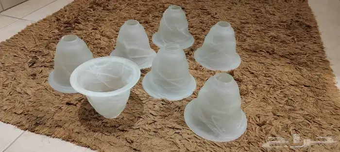 ثريا مع كلوبات زجاج عدد 7حبات 3