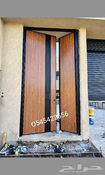 ابواب حديد كلادينج والمنيوم كلادينج 0