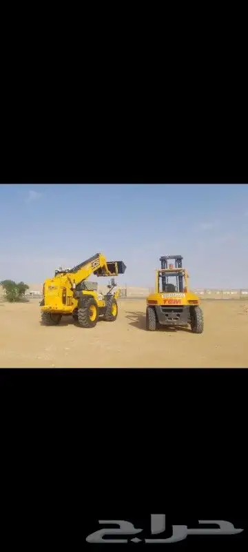تأجير معدات ثقيله رافعات شوكيه كرينات مختلف الاحجام سيزر لفت 2