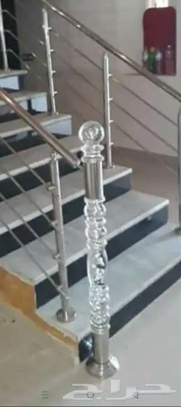 تركيب دربزين سلم استنلس ستيل 3