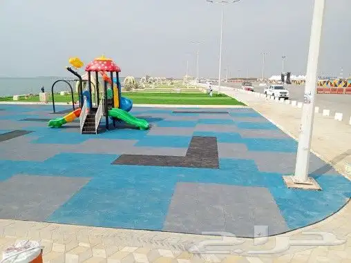عشب صناعي ملاغب اكريليك بلاط مطاطي 8