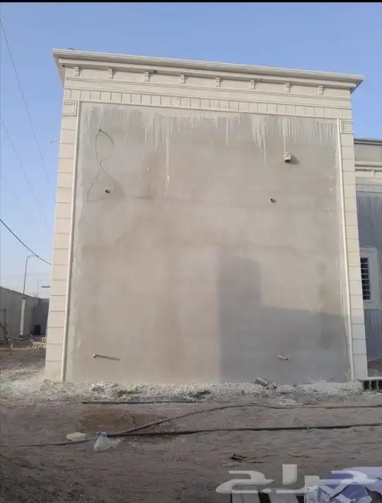 أعمال كسر رخام وا لياسه ملونه على واجهات العماره 6