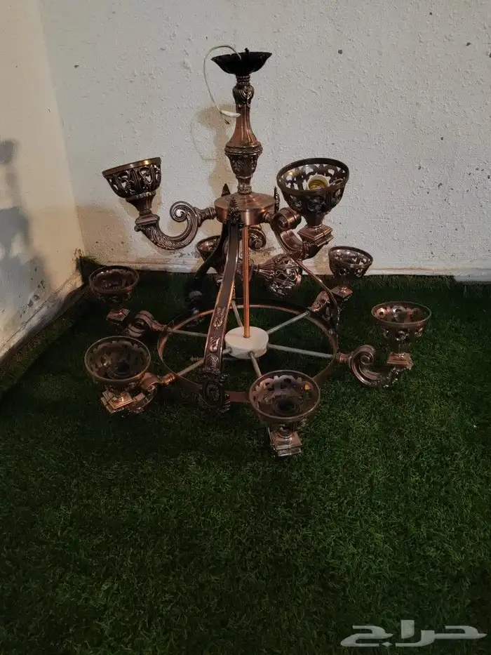 ثريا مع كلوبات زجاج عدد 7حبات 4