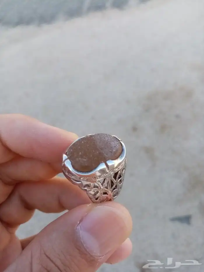 خاتم عقيق رواسب مميز. 5
