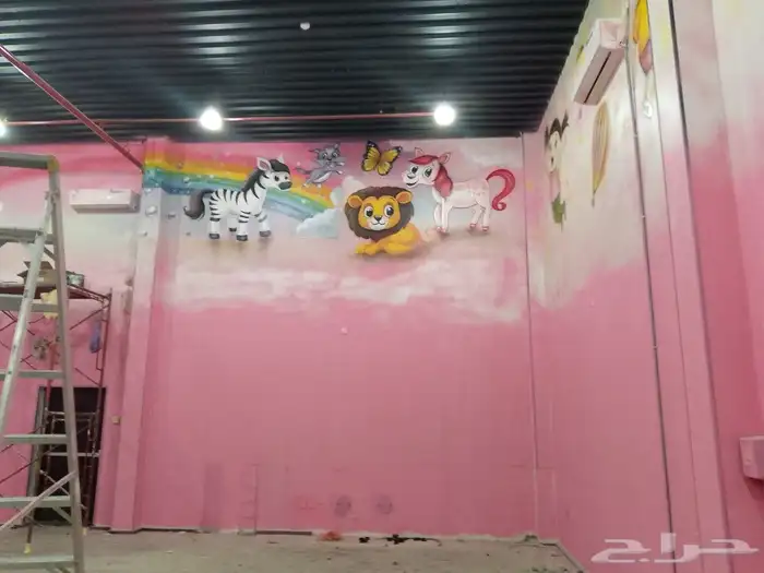 رسم روضه اطفال محلات ترفيه اطفال جدران رسم تجريدى 5