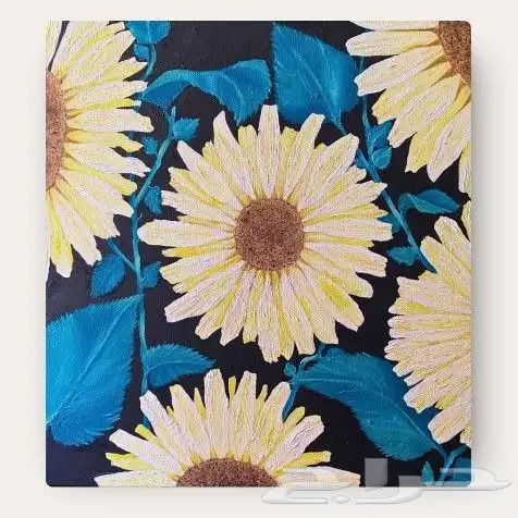 لوحة زهرة عباد الشمس عمل فني جديد 1