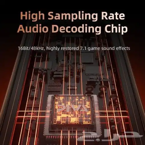 كرت صوت بمنفذ تايب سي او USB يدعم 7.1 ب3 انماط   PIVA 2