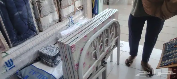 سريرحديد فرش سكن غرف سواق غرف عمال سرير قابل للطي 14