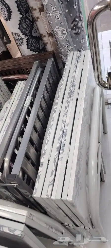 سريرحديد فرش سكن غرف سواق غرف عمال سرير قابل للطي 7