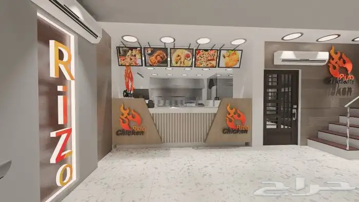 تصميم وتنفيذ ديكورات مطعم بروستد واكلات سريعه 1