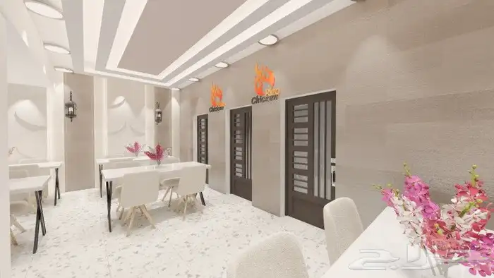 تصميم وتنفيذ ديكورات مطعم بروستد واكلات سريعه 9