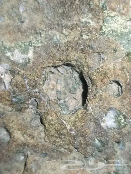 حجر حاضن بلورات.stone containing crystals 7