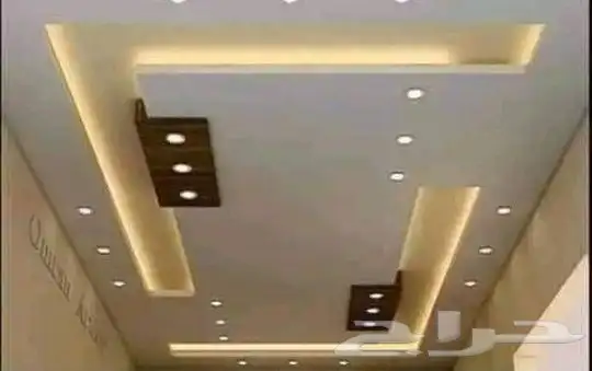 ديكورات جبس بورد ديكورات اسقف فرتسيه مضيئه تركيب الاسمنت بو 7