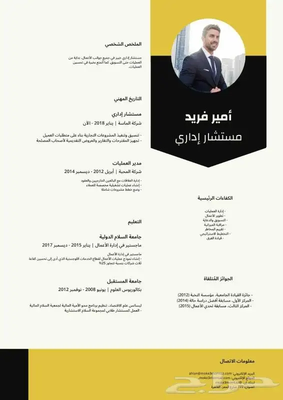 تصميم cv سيرة ذاتية انجليزي او عربي بشكل احترافي 3