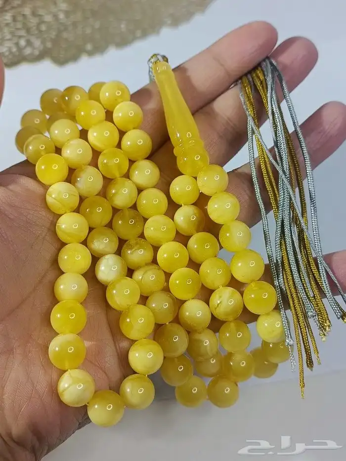 سبحة كهرمان بلطيقي طبيعي حر 0